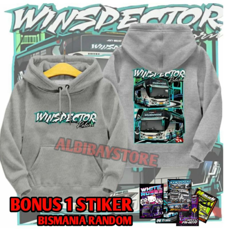 jaket Hoodie Anak Basuri WINSPECTOR+BONUS STIKER BISMANIA