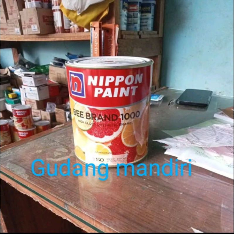 CAT KAYU DAN BESI BEE BRAND 1000 HIGH GLOSS SYNTHETIC ENAMEL NIPPON PAINT BB1000 / cat tembok / dind