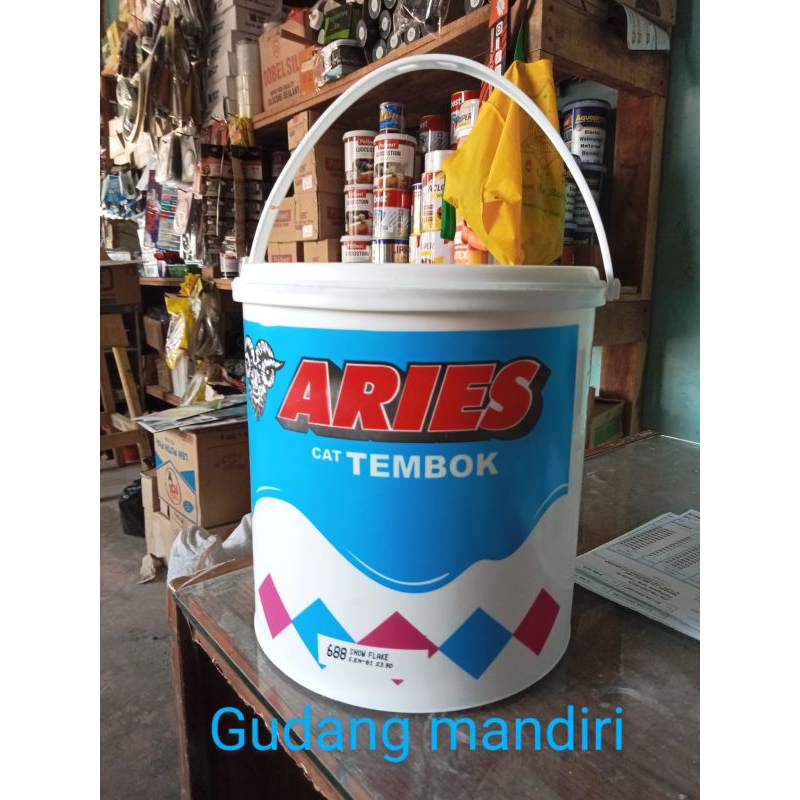 CAT TEMBOK ARIES 5kg CAT DINDING DARI AVIAN / CAT DINDING / PLAPON / CAT DASAR / CAT KAYU / FREE PACKING PALET KAYU