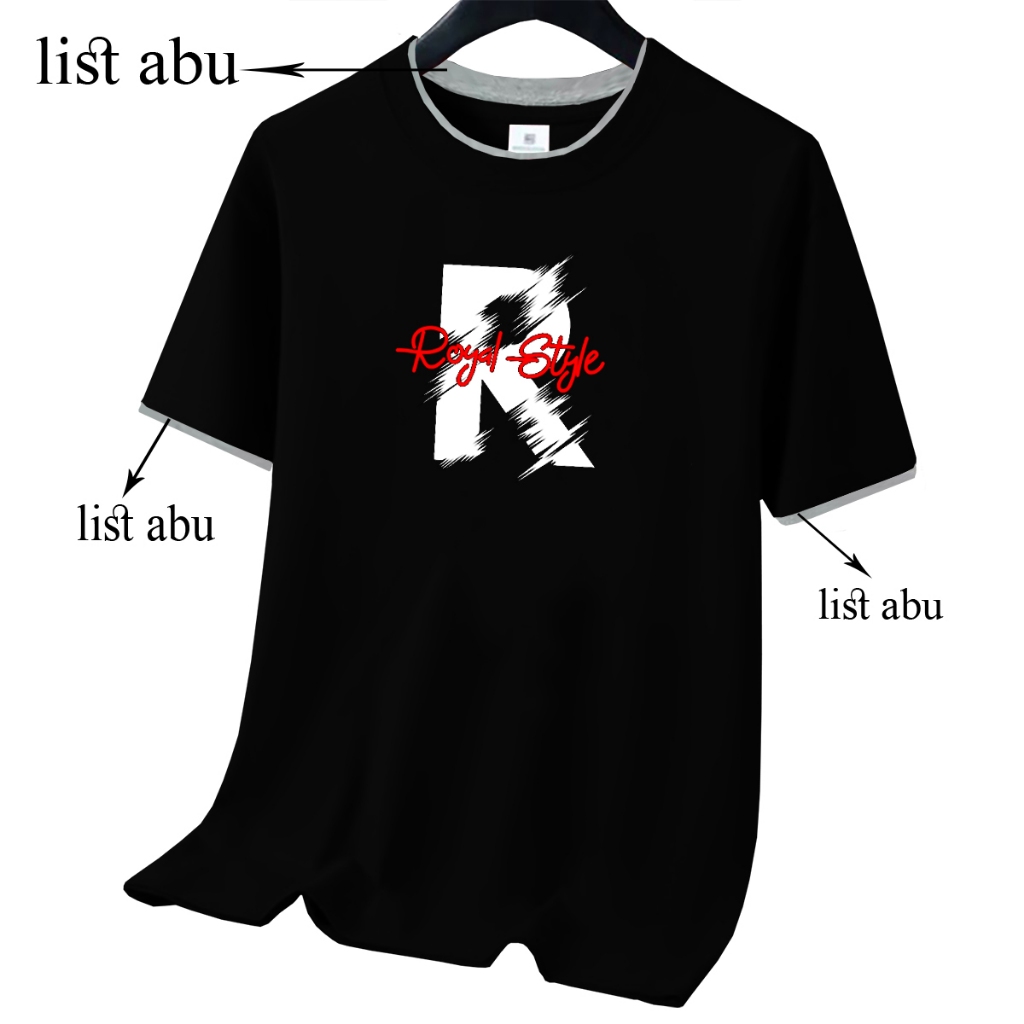 Kaos Pria Kaos Kombinasi Lis Kaos Distro Keren Sablon Digital