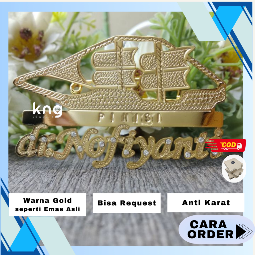 PREMIUM | BROSS TITANIUM PINISI HIJAB / BROS JILBAB WANITA CUSTOM NAMA