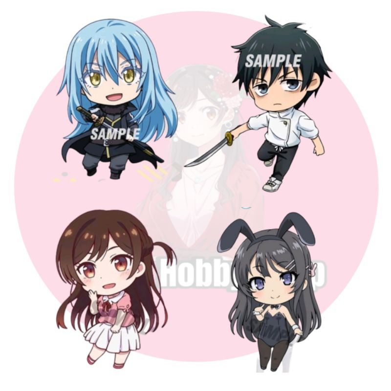 Gantungan kunci Akrilik Anime Keychain