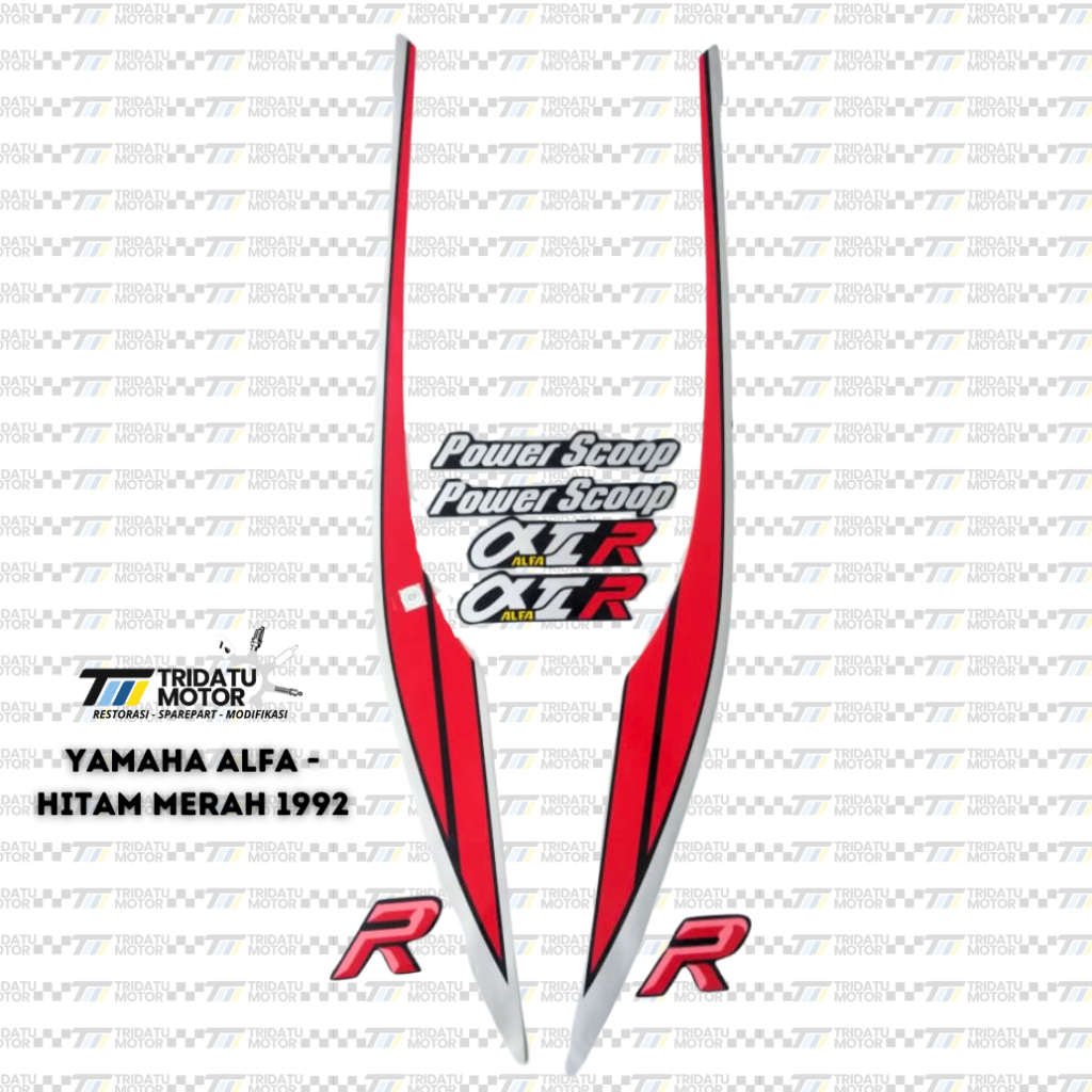 STRIPING YAMAHA ALFA 1992 STICKER YAMAHA ALFA 2R 1992