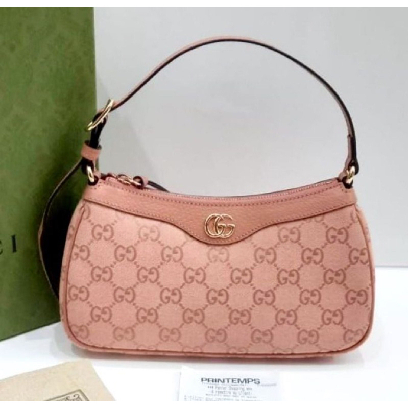GUCCI Ophidia small shoulder GG pink . . sz 20-25x13x6 cm complete set rec store .