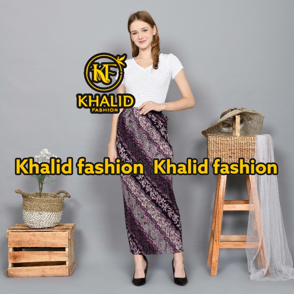 COD ROK BATIK PLISKET WANITA/BAWAHAN KEBAYA/PAKAIAN TRADISONAL/PAKAIAN PESTA/MOTIF ASOKA LILAC