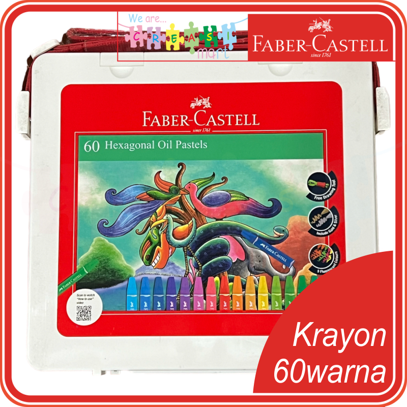 

Faber Castell Krayon 60 warna CRAYON HEXAGONAL OIL PASTEL 100% ORIGINAL