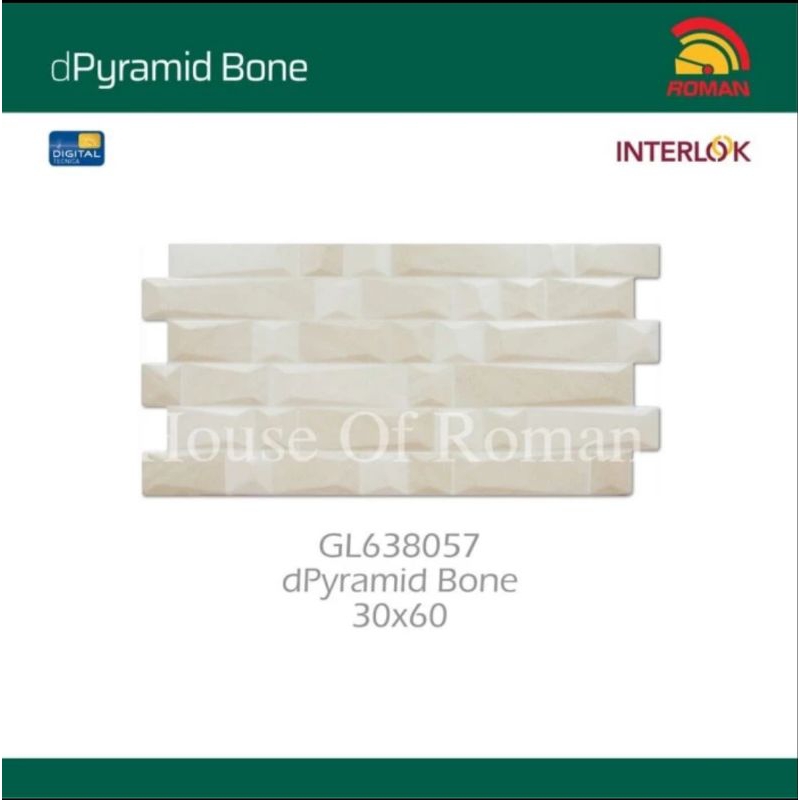 Roman Keramik dPyramid beige 30x60 / keramik dinding keramik murah keramik minimalis keramik kekinia