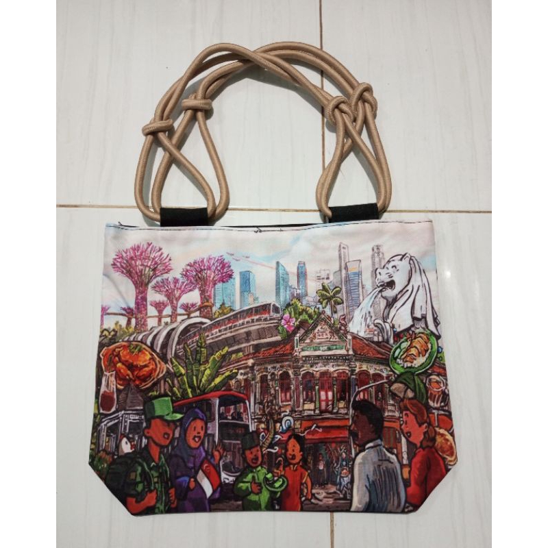 Tas Souvenir Singapura | Tas Singapore | Tas Singapura | Tas Oleh Oleh Singapore | Totebag Singapore