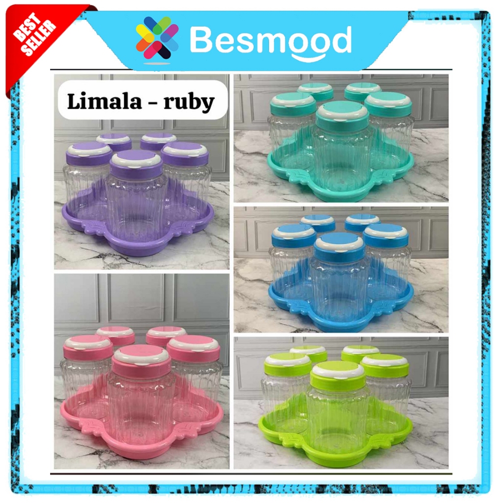 Besmood Toples Nampan Satu Set Plastik Nampan Limala Ruby