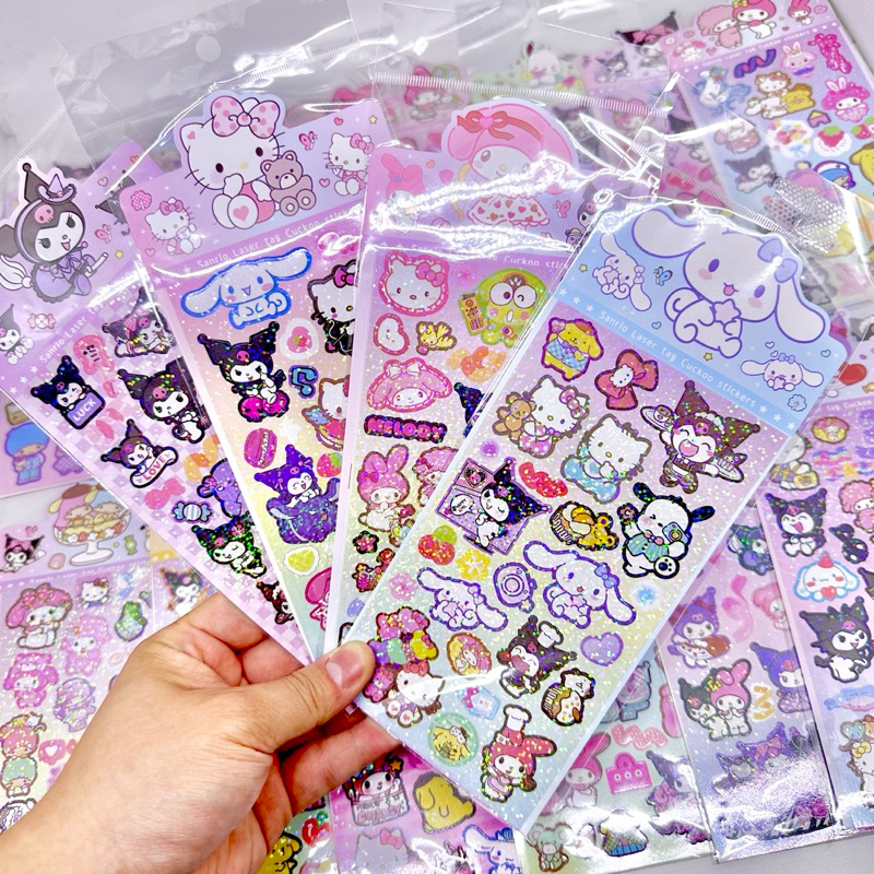 

Sticker Hologram Sachet Karakter lucu Sticker Pack Karakter kartun anak boneka lucu