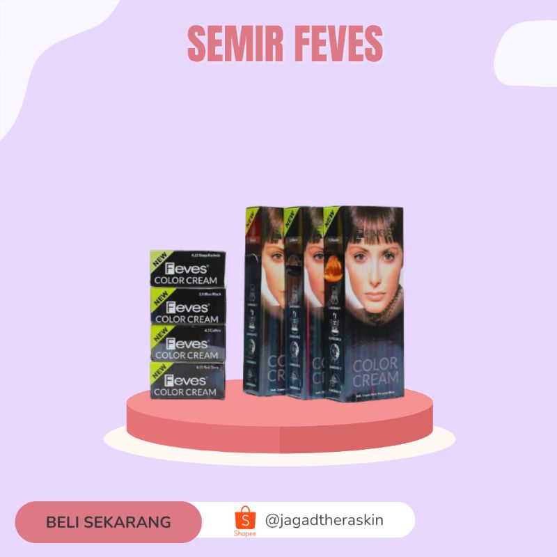 (COD) SEMIR FEVES SERIES | HAIR COLOR CREAM 60ML | BLACK | BLUE BLACK | COFFE | PEWARNA RAMBUT