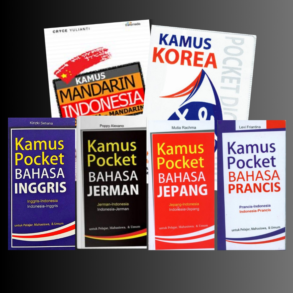 KAMUS POCKET BAHASA INGGRIS/KOREA/MANDARIN/JEPANG/JERMAN/PRANCIS