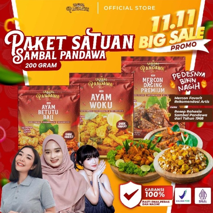 

Stok Banyak Sambal Mak Pandawa - Daging Premium Berkualitas Nagih Poll (200 GRAM )