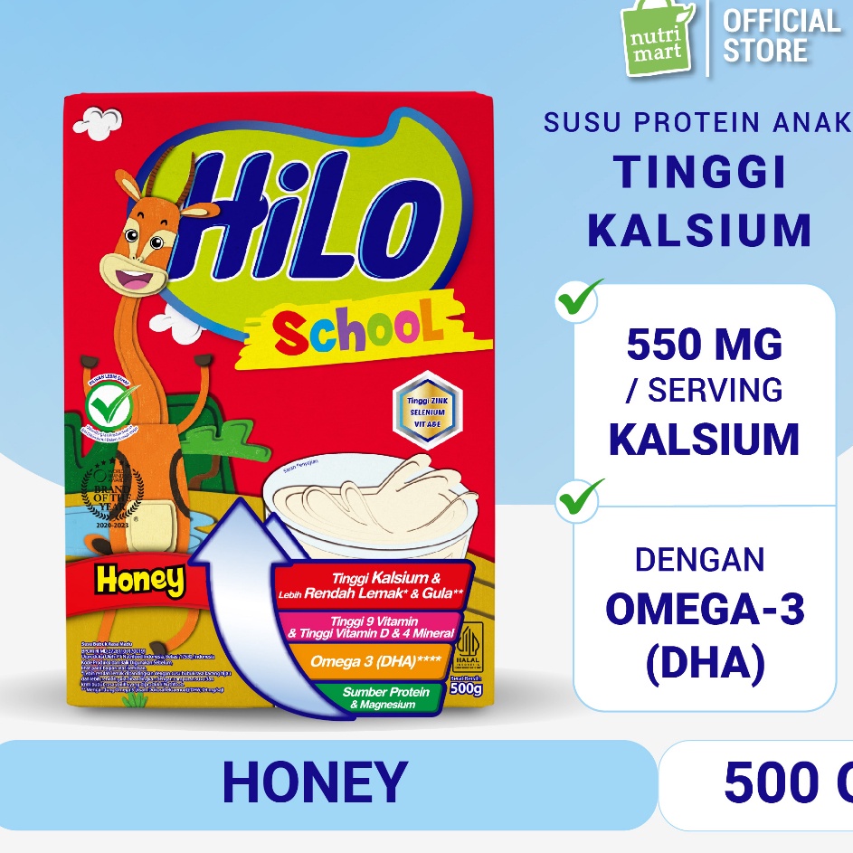 

Bayar Di Tempat HiLo School Honey 500 gram - Susu Tinggi Kalsium Rendah Lemak