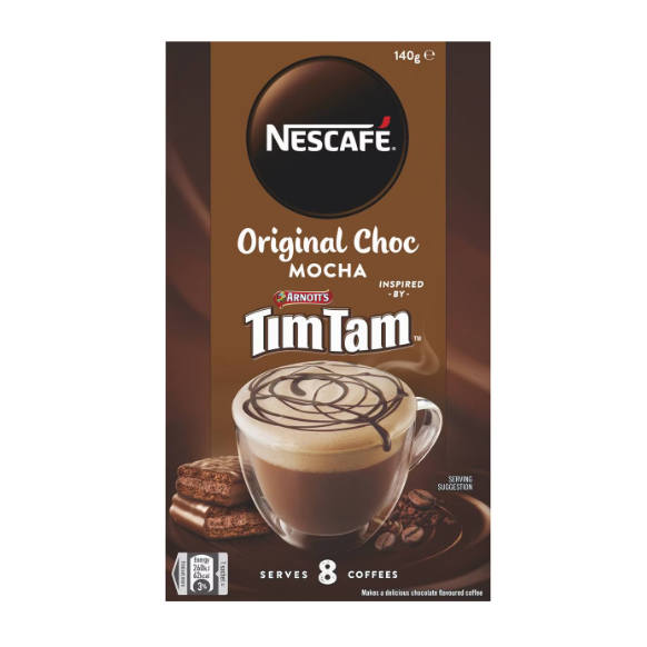 

Nescafe Original Choc Mocha Tim Tam Coffee Sachets 8 Pack Australia