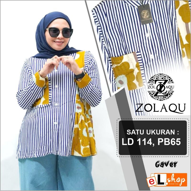 KEMEJA ZOLAQU ORI TERBARU 2023 ATASAN SEMI TUNIK ORIGINAL 100% PAKAIAN WANITA OUTFIT CLOTHING BAJU B