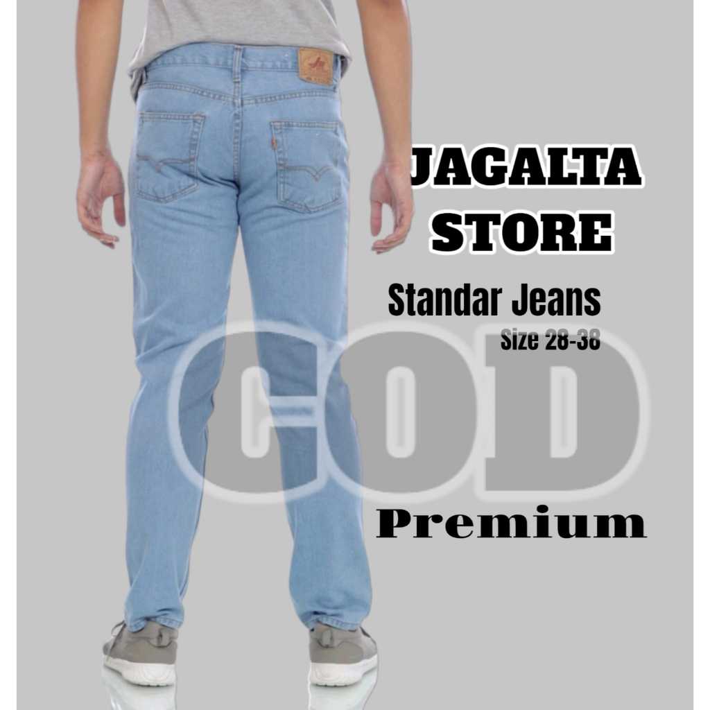Premium celana jeans standar pria dewasa reguler / celana panjang standar pria / celana panjang pria