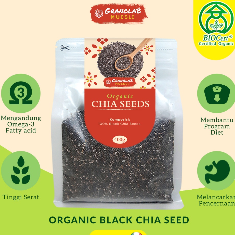 

Harga Murah Organic Black Chia Seed | Chiaseed Organik Mexico - Granolab Muesli