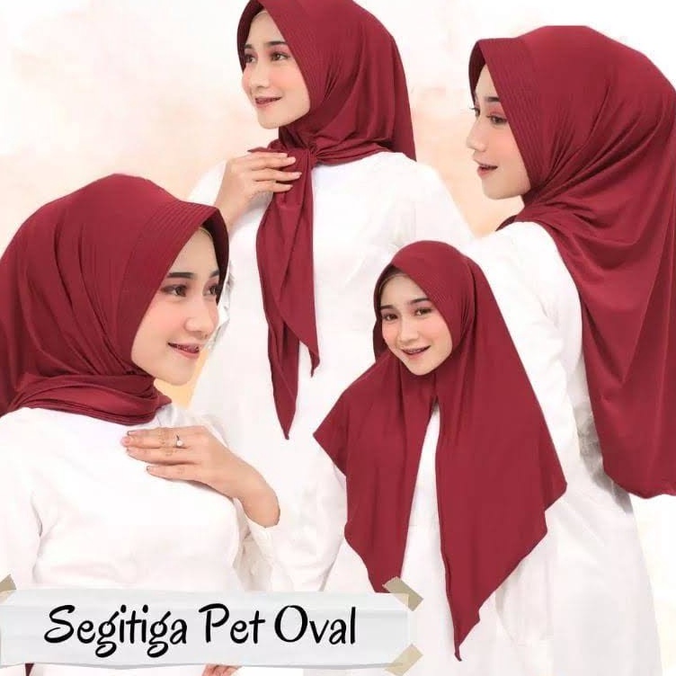 Buruan Beli jilbab instan segitiga pet jersey premium / jilbab instan jersey / Hijab Segitiga Instan