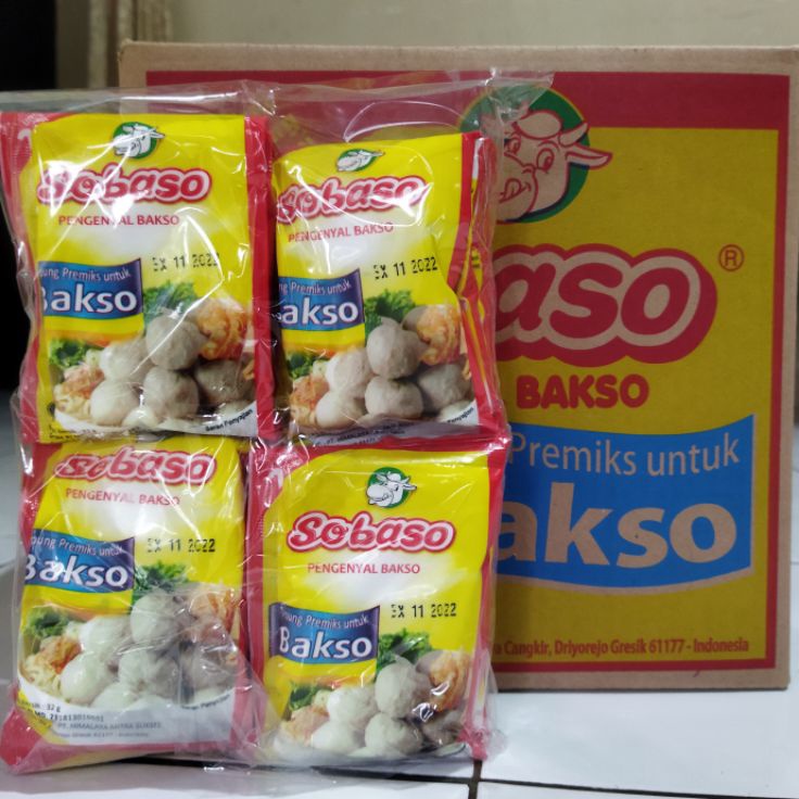

Serba Murah Sobaso Tepung Pengenyal Bakso 32gr (1 Dus isi 120)