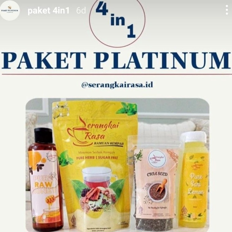

Model Terkini Paket Platinum 4 in 1 Serangkai Rasa