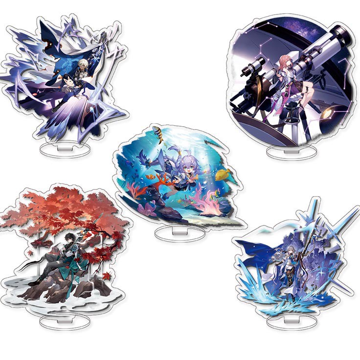 Barang keren Standee Akrilik Honkai Star Rail Kafka Dan Heng Seele Silver Wolf Herta Transparan Kole