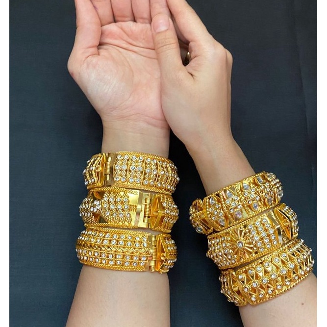 ➷➷✻✫ TERBARUGelang dubai/gelang penganting/gelang India dubai emas/gelang india model bukaan