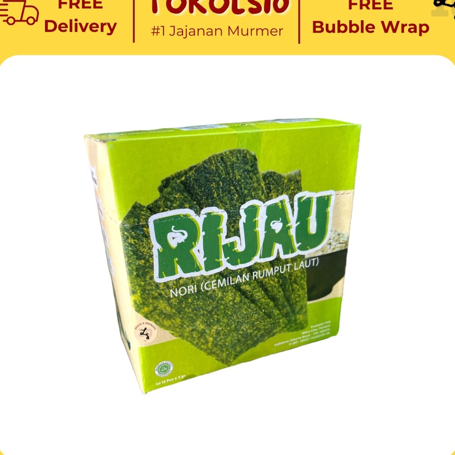 

Harga Termurah Rijau Nori Rumput Laut Rasa Ayam Bawang/Pedas/Ayam Goreng/BBQ 1 Box Isi 12 pcs @3g
