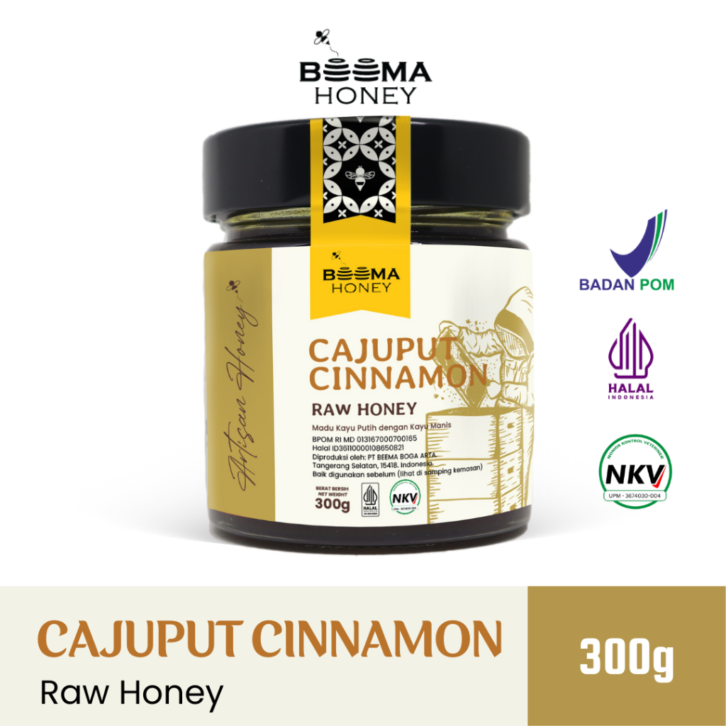 

Beema Honey - Cajuput Cinnamon Raw Honey/ Madu Kayu Putih Organik 300g