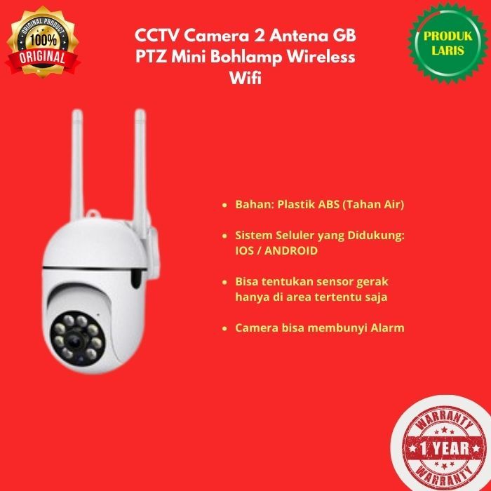 Kamera Cctv Bohlam Panoramic 360 Ptz Outdoor V380 Pro Wifi Wireless Jarak Jauh Infrared Full Hd Tanp