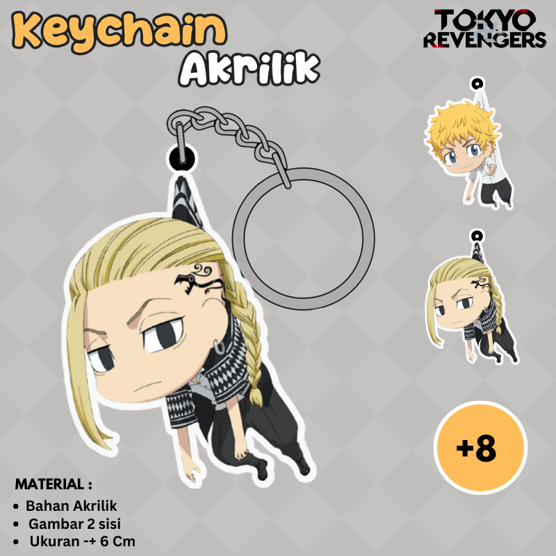 [Tokyo Revengers] Keychain & strap hp full akrilik versi Ken ryuguji karakter anime tokyo revengers