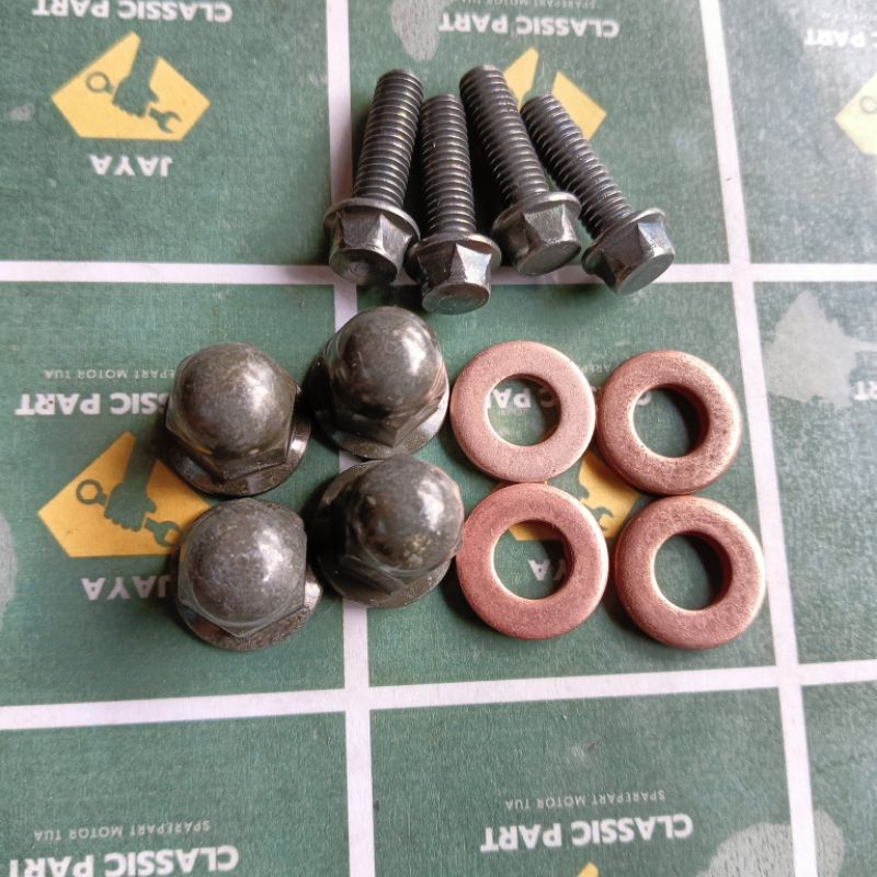 BAUT MUR TUTUP BLOCK KOP CYLINDER HEAD KARISMA KIRANA SUPRA X125 BUKAN ORIGINAL AHM