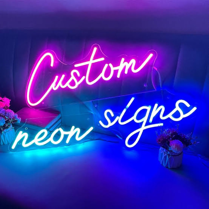 NEONSIGN CUSTOM LAMPU LED HURUF/NAMA CUTTING AKRILIK LAMPU HIAS PAPAN NAMA