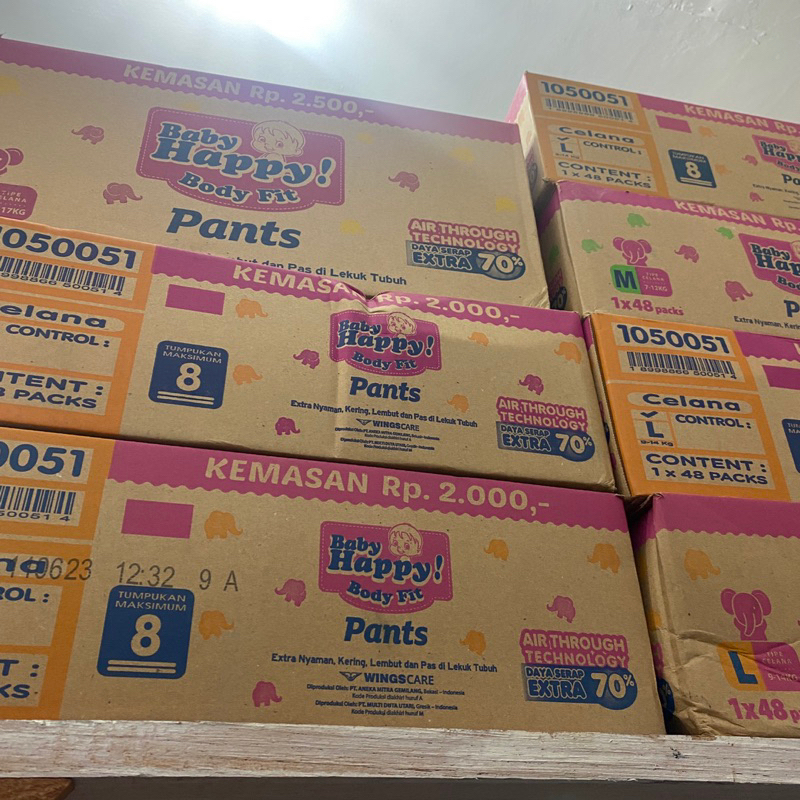 Baby Happy Pants Kemasan Renceng 1 Dus Ukuran M Hemat & Murah