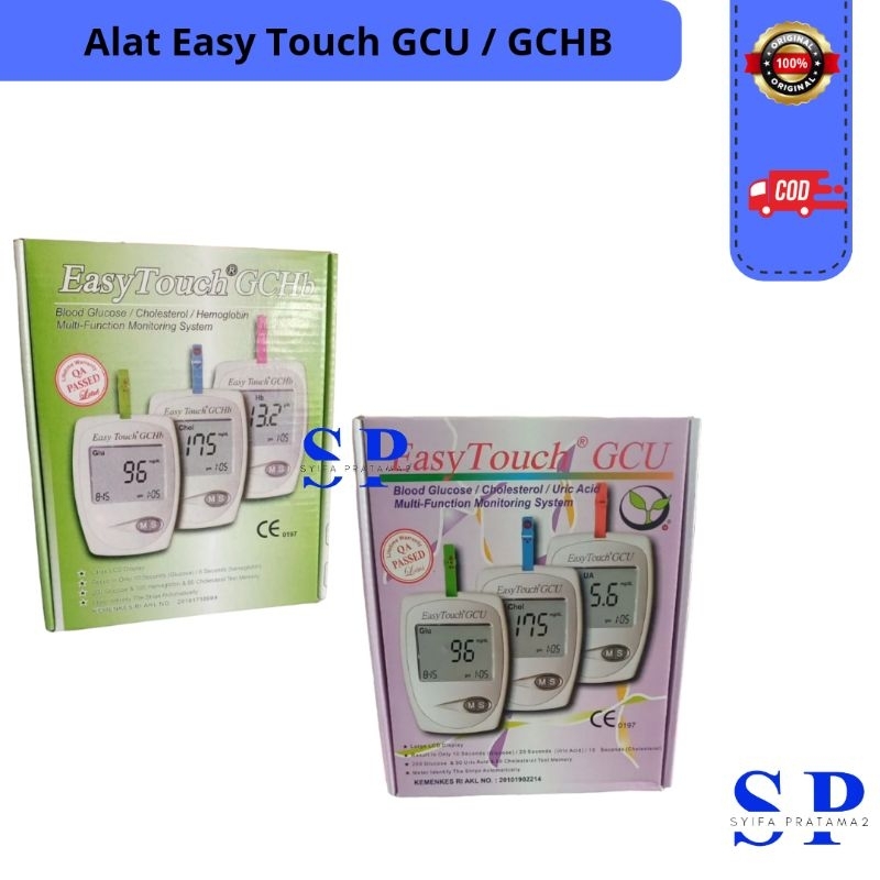 Alat Easy Touch GCU / GCHB Alat Gula Kolesterol HB Hemoglobin Asam Urat
