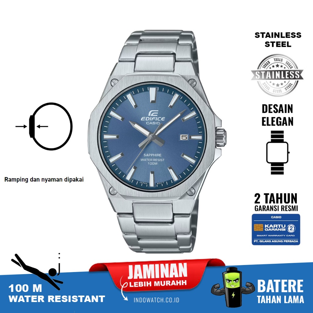 Casio Edifice EFR-S108D-2AV efrs108 efr s108 original garansi resmi