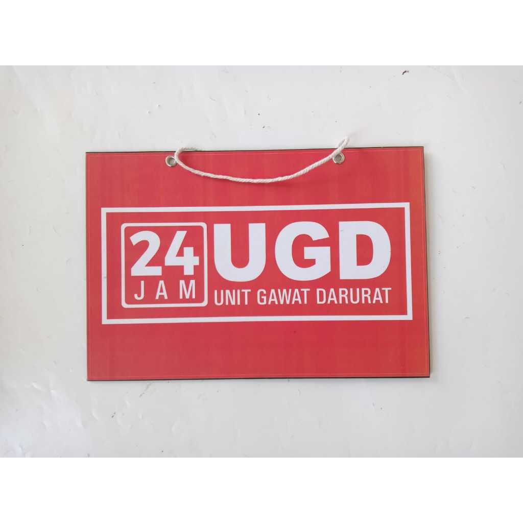 Hard Poster UGD 24 Jam - Sedang Ada Tindakan Merah