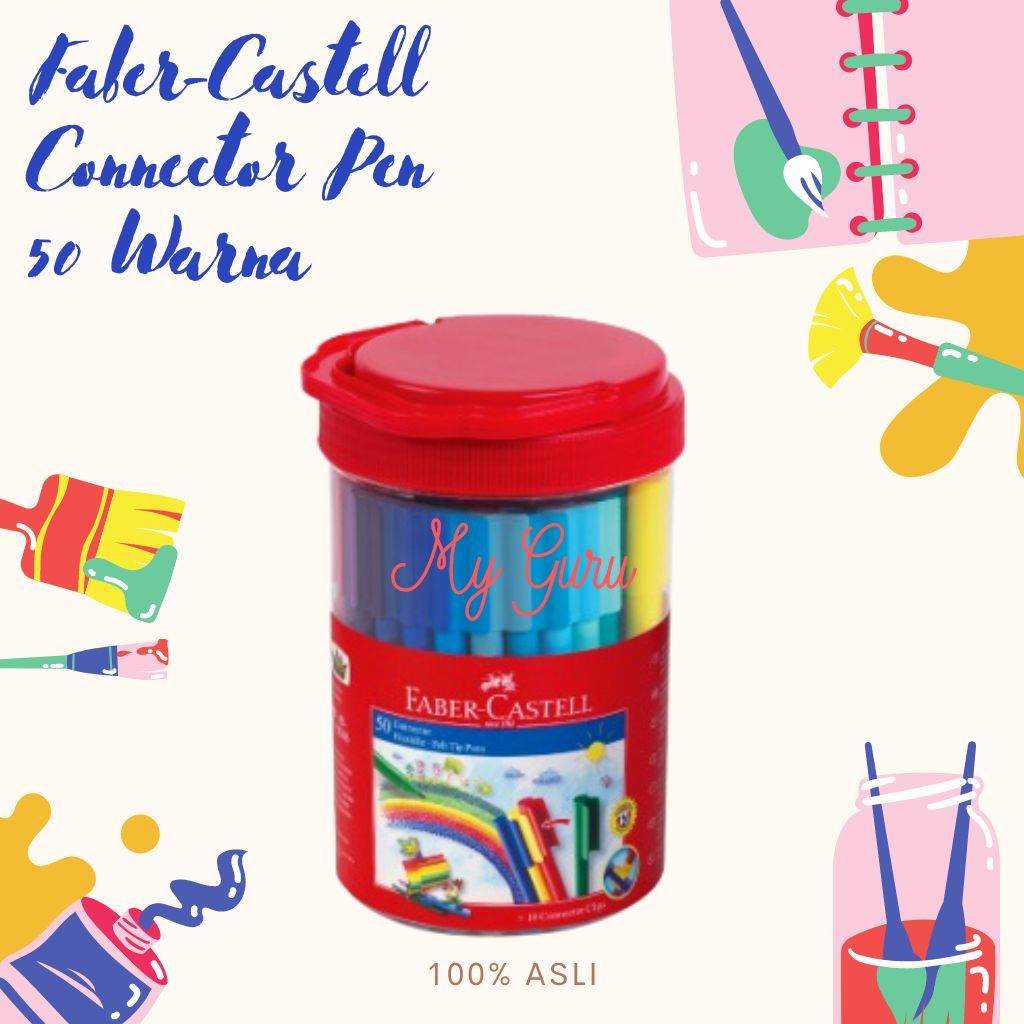 

[TOPLES] FABER_CASTELL CONNECTOR PEN 50 ISI 50 PIECES / SPIDOL WARNA 50 WARNA