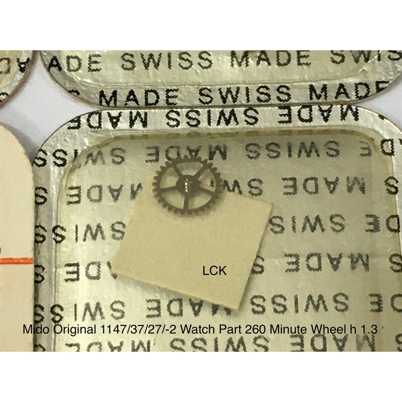 Mido 1147 /37/27/-2 Original Watch Part 260 Minute Wheel / Mido 1147 /37/27/-2 untuk Mesin Jam Tanga