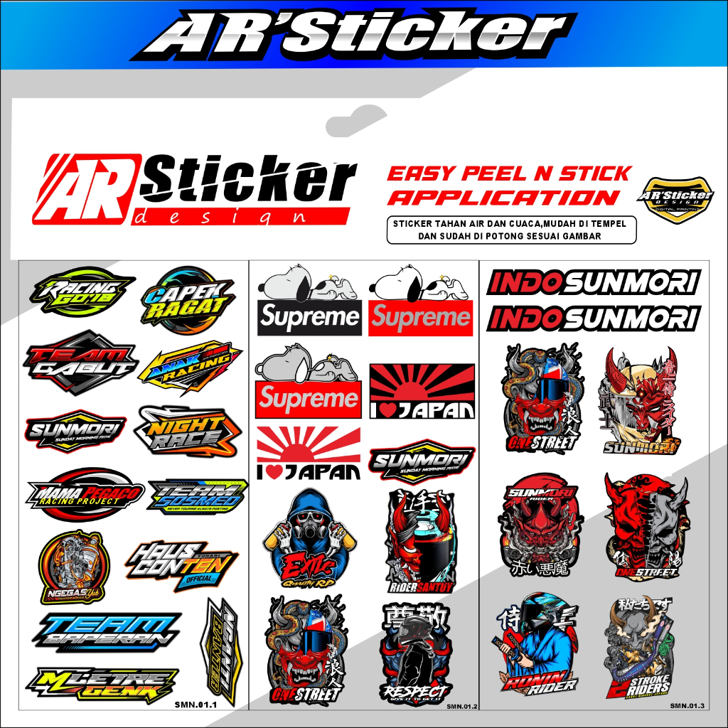 

AR STIKER SUNMORI NEW - Sticker Pack 1 Set Isi Banyak Stiker Untuk Tumbler Case Hp Laptop Anti Air