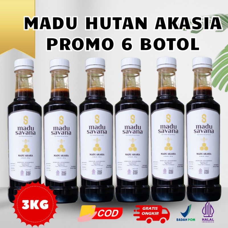 

Madu Akasia Paket 6 Botol Pure Raw Honey