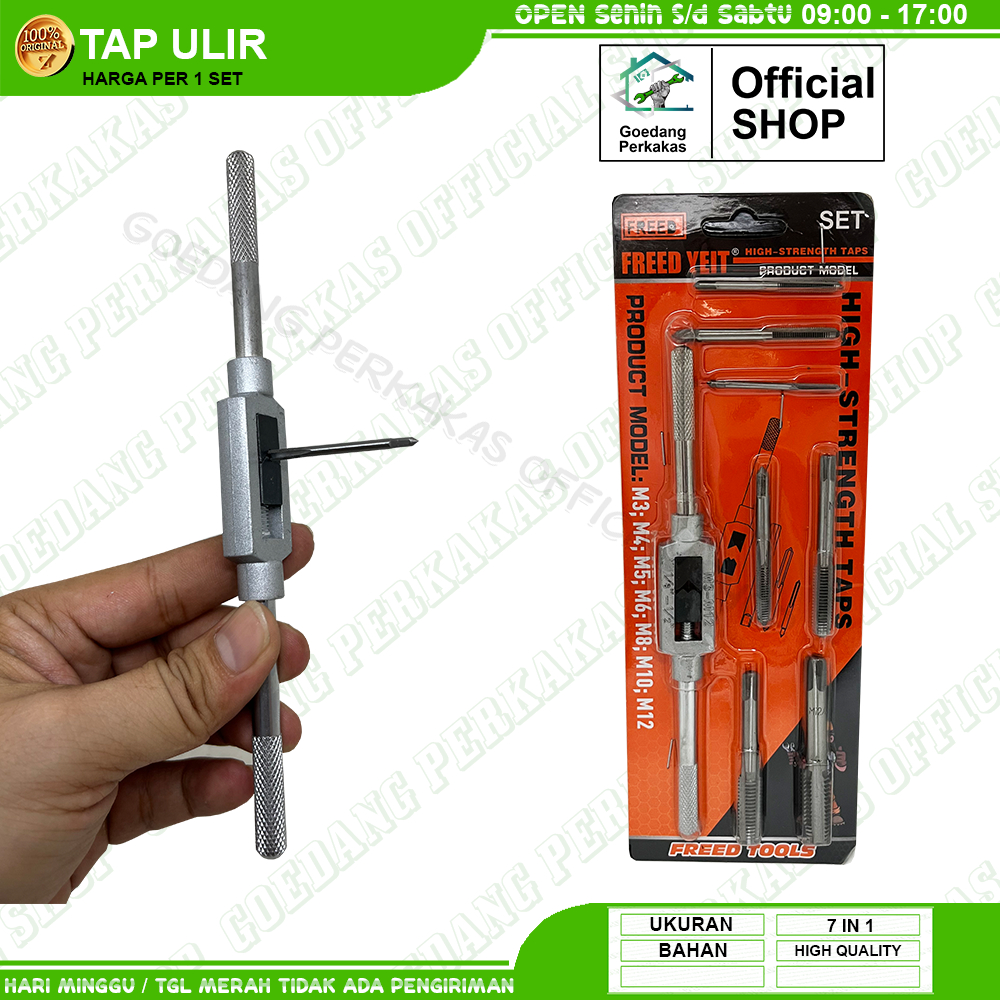 Tap Drat Ulir Balik 8 Pcs Freed / Alat Pembuka Baut Slek Dol Patah