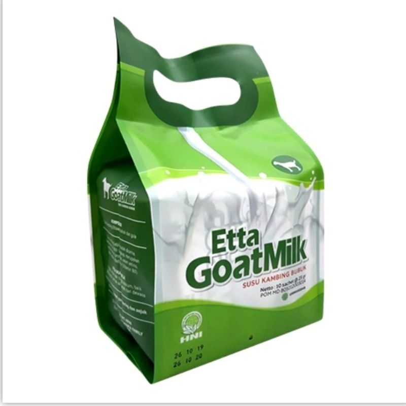 

ETTA GOAT MILK isi 10 sachet.sangat bagus untuk ketahanan fisik.dengan 3 varian rasa.