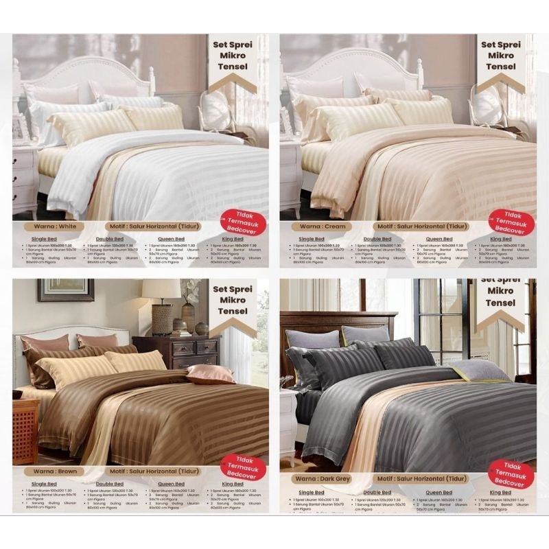 Sprei Hotel Tinggi 40cm  Microtencel Premium Gramasi 120