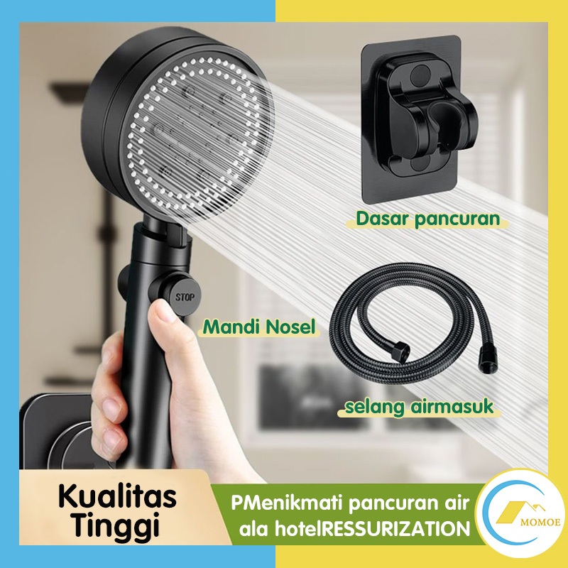 Kepala Shower Mandi Hitam Premium Shower set 5 Mode Air Head Shower Handheld Kepala Shower Mandi Hit