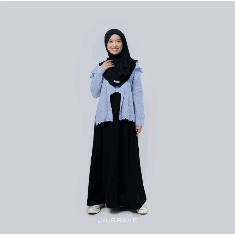 Jilbrave Anjani Dress Gamis Kebaya Kutu Baru Modern Casual Premium