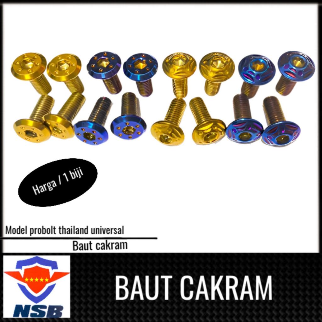 Original baut disc piringan probolt Thailand universal baut cakram probolt nmax pcx adv xmax vixion 