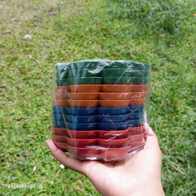 grosir piring palet cat air isi 12 pcs