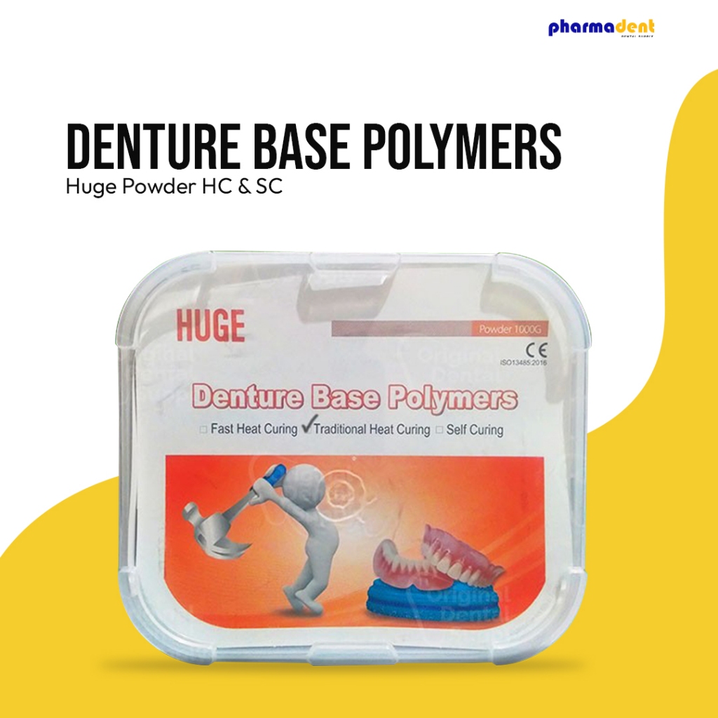 Pharmadent - Huge Dental Powder Denture Base Polymers Kemasan Baru 1Kg