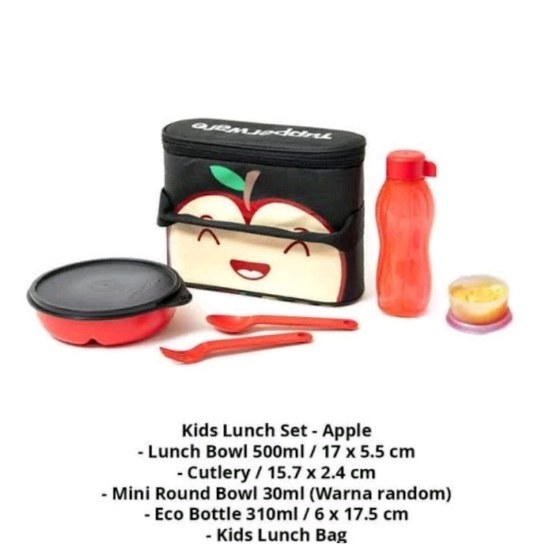 Kotak bekal makan lunch set Tupperware original 100%